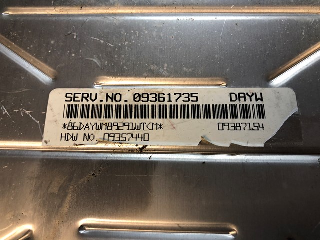 2000 CHEVROLET IMPALA MONTE CARLO ENGINE CONTROL MODULE COMPUTER ECU ECM PCM 093