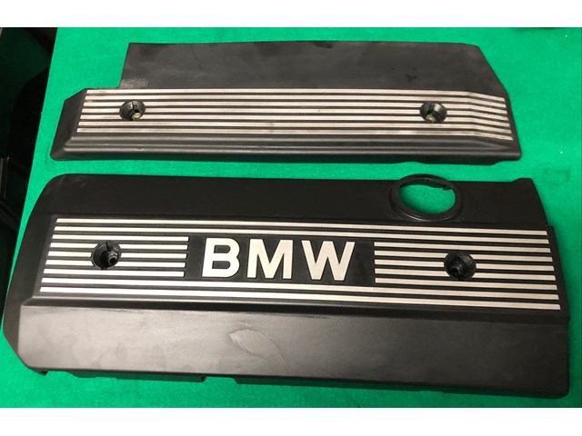 OEM 01-06 BMW 330I E46 SET PAIR ENGINE MOTOR UPPER TOP COVER PANEL TRIM PLASTIC