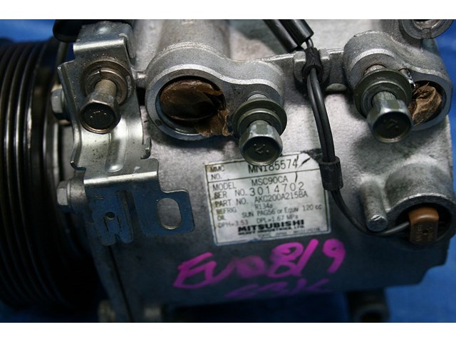 03 04 05 06 LANCER EVOLUTION 9 AC COMPRESSOR EVO8 MR EVO IX RS CT9A 53K MN185574