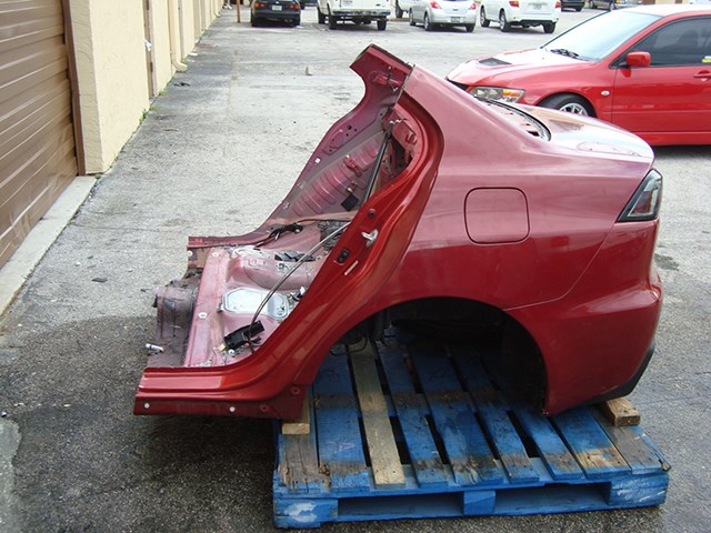 08 10 11 12 LANCER EVOLUTION X OEM REAR CLIP TRUNK LID PANEL BUMPER EVOX CZ4A