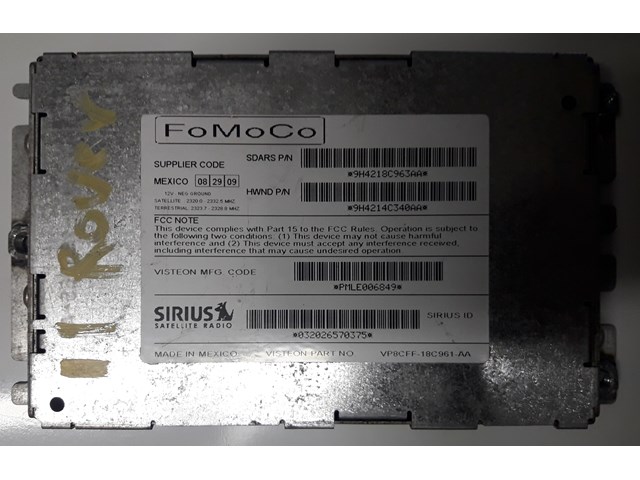 2010 Range Rover L322 Audio Radio Sirius Satellite