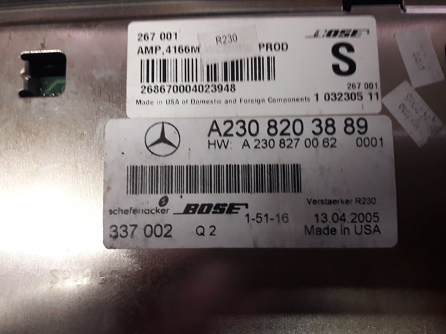 Fits 05-08 Mercedes R230 SL500 SL550 SL55 Amplifier Audio Amp 