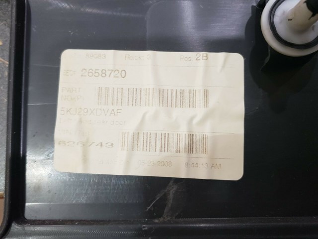 2008 JEEP WRANGLER LEFT REAR DOOR PANEL