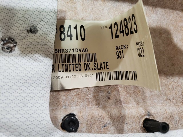 2010 JEEP GRAND CHEROKEE RIGHT REAR DOOR PANEL P/N 5HR371DVA0