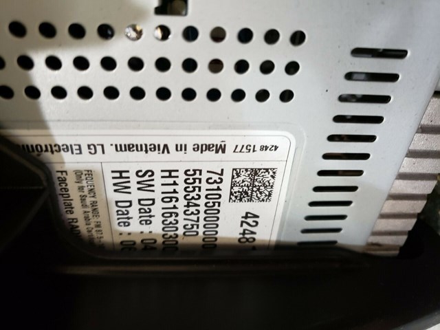 2017 CHEVY CRUZE RADIO RECEIVER P/N 42481577