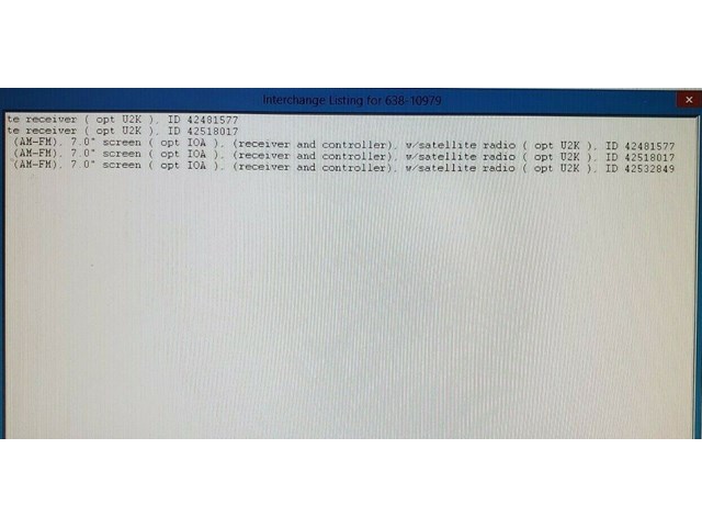 2017 CHEVY CRUZE RADIO RECEIVER P/N 42481577