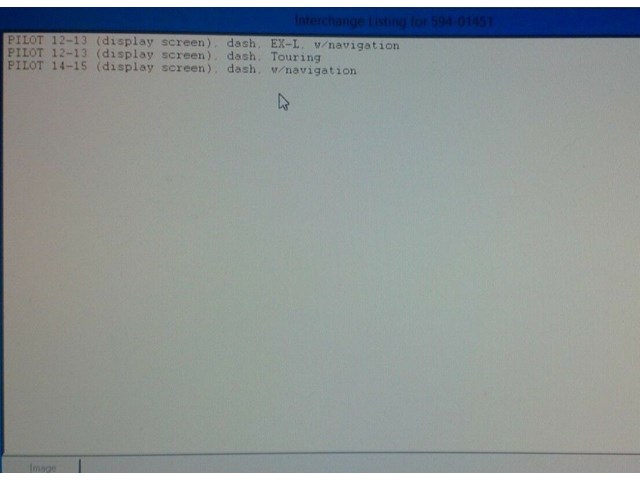 2012 2013 HONDA PILOT TOURING INFORMATION DISPLAY SCREEN P/N 39810-SZA-A510-M1