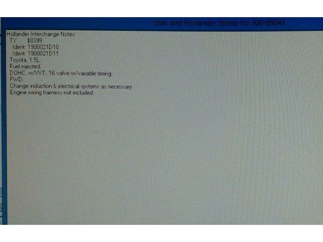 2012 2018 TOYOTA PRIUS 1.5 4CYL ENGINE ASSEMBLY