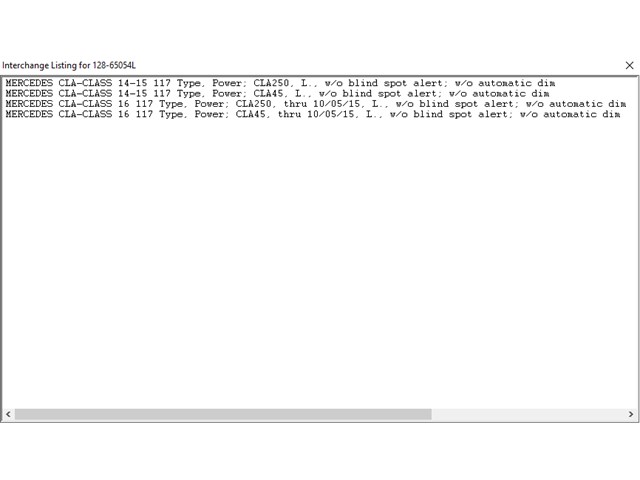 2014 2016 MERCEDES BENZ CLA250 LEFT SIDE DOOR VIEW MIRROR