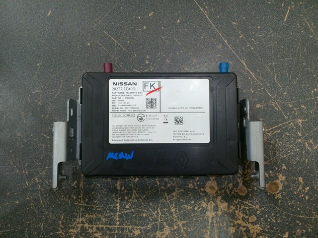 2018 INFINITI Q50 COMMUNICATION CONTROL MODULE TELEPHONE ADAPTER P/N 28275 5ZA0D