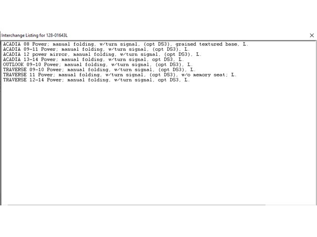 2009 2014 CHEVY TRAVERSE LEFT SIDE MIRROR
