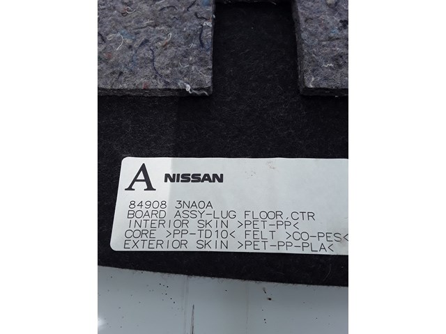 2011 Nissan Leaf Luggage Floor Board Trim Panel