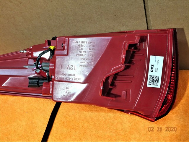  SPORTAGE TAILLIGHT 2017-2018-2019  DRIVERS SIDE  OEM NEW  PART# 92401-D9020