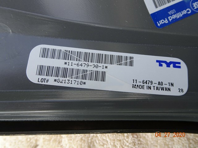 ALTIMA 2014 - 2015 TAILLIGHT PASSENGER SIDE DEPOT NEW