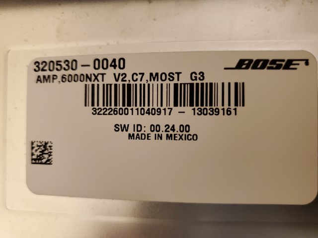 *12-18 AUDI A6, A7, A8 Bose sound system Amplifier OEM 