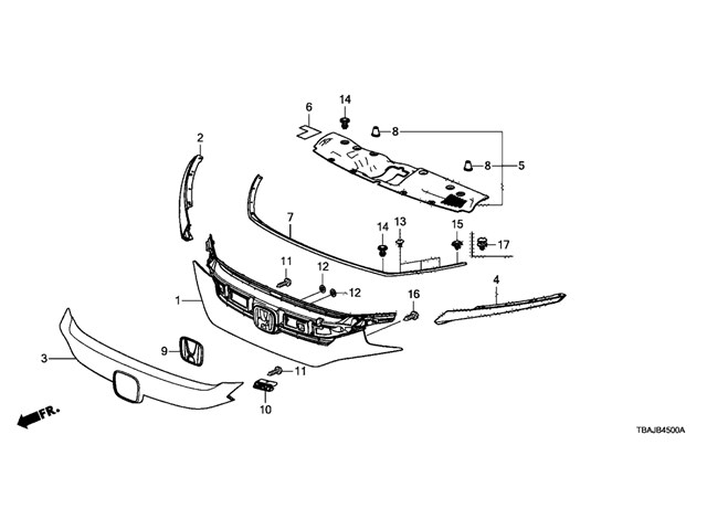 2019 - 2019 Honda Civic Base - Front Grille