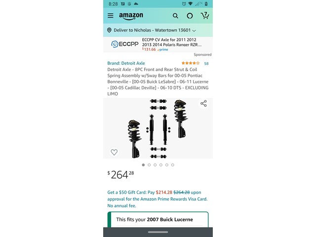 2007 Buick Lucerne Struts front and rear