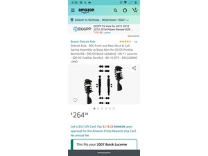 2007 Buick Lucerne Struts front and rear