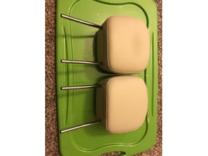 Infiniti QX80 Front Headrest Set Tan Leather OEM 2011-2018