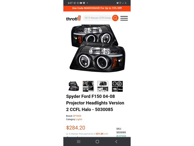 Spyder Ford F150 04-08 Projector Headlights Version 2 CCFL Halo