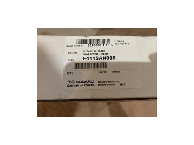 2020 Subaru Outback Rear Seat Cover