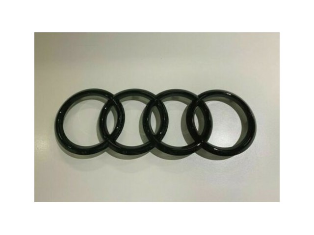 Audi Emblem Rings Front A6 A7 A8 Q2 Q8 Black Glossy 4H0853605CT94 Genuine New