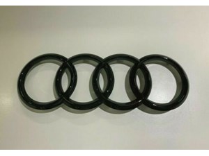 Audi Emblem Rings Front A6 A7 A8 Q2 Q8 Black Glossy 4H0853605CT94 Genuine New