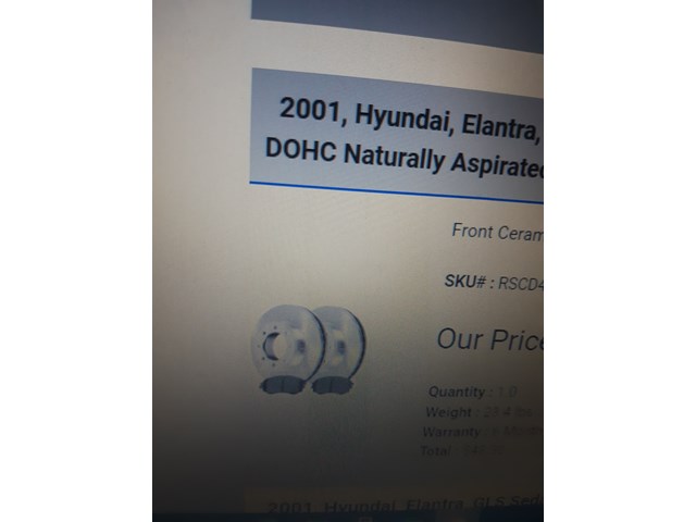 2001 Hyundai Elantra Brake Pads