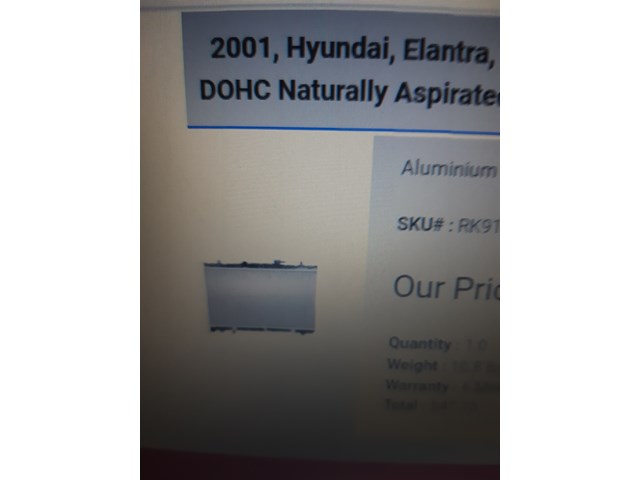 2001 Hyundai Elantra Radiator