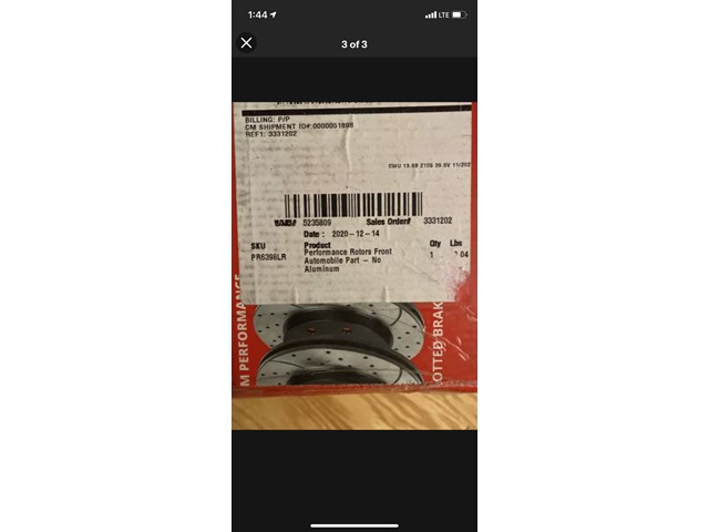  Auto Shack PR6398LR Front Set 2 Drilled Slotted Performance Brake Rotors 5 Stud