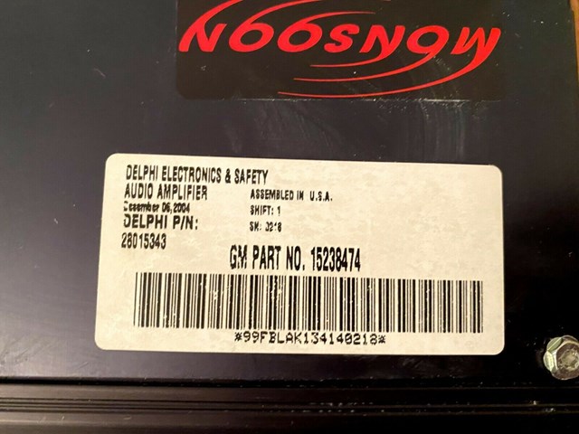 2006 Pontiac G6 OEM Monsoon Radio Amplifier for 4-Door Sedan Only