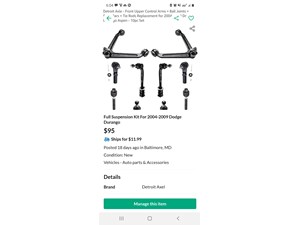 2004 Dodge Durango Full Suspension Kit For 2004-2009