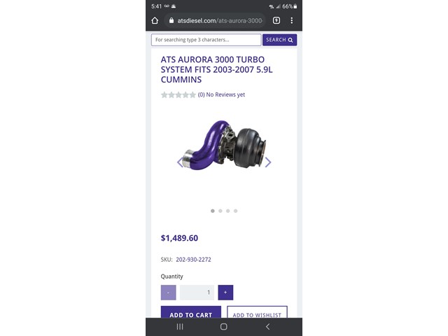 Aurora 3000 turbo kit for 03 - 07 5.9 cummins