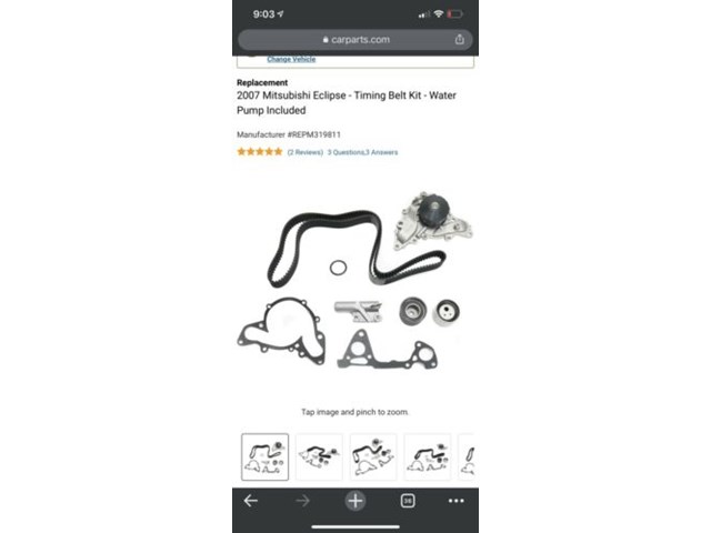 2007 mitsubishi eclipse se 6 Cylinder timing belt kit