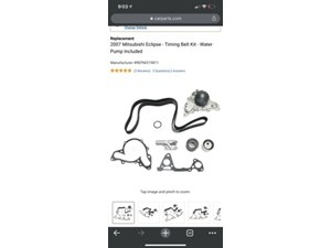 2007 mitsubishi eclipse se 6 Cylinder timing belt kit