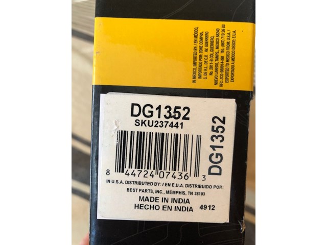 Duralast Gold Brake Pads DG1352 and DG1474