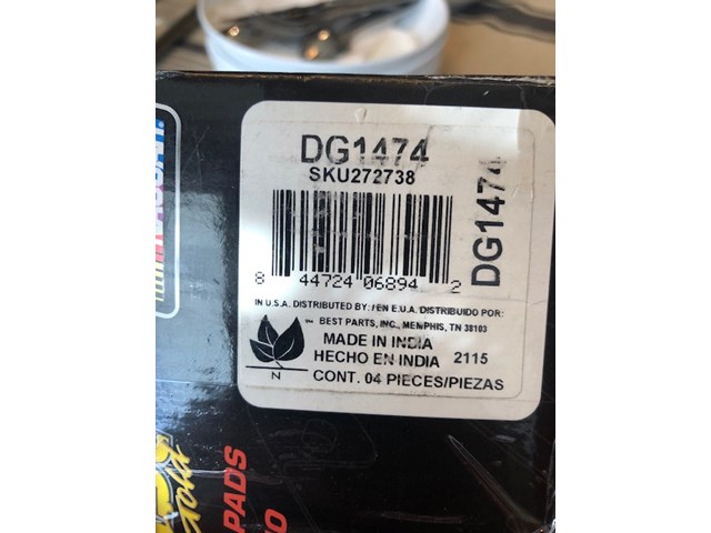 Duralast Gold Brake Pads DG1352 and DG1474