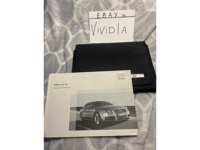 2008 Audi S5 Owners Manual coupe case handbook folder 8T 4.2l