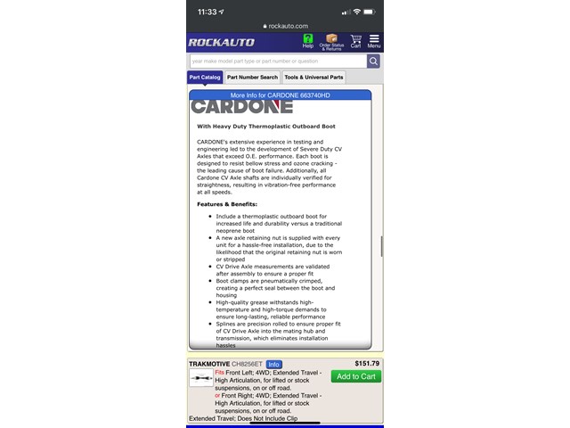 2013 Dodge Ram 1500 Cv axle