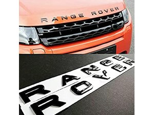 new 1 x gloss black range rover trunk/hood badge set 