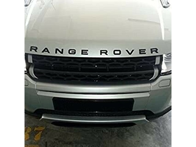 new 1 x matte black range rover trunk/hood badge set