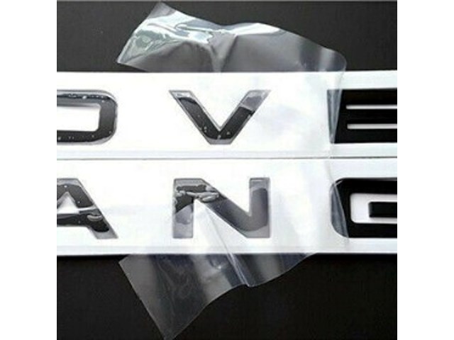 new 1 x matte black range rover trunk/hood badge set