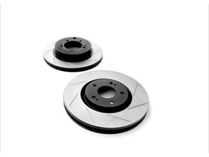 STOPTECH SPORTSTOP SLOTTED FRONT BRAKE ROTORS FOR 02-08 SUBARU IMPREZA WRX