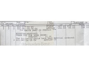 2014 Mercedes E63 AMG s Front Wheel Bearing