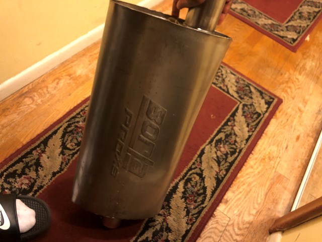  Borla Pro XS Center/Offset Oval Muffler; 2.25-Inch (Universal Fitment)