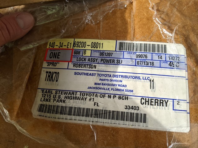 2004-2010 Toyota Sienna Door Lock Actuator