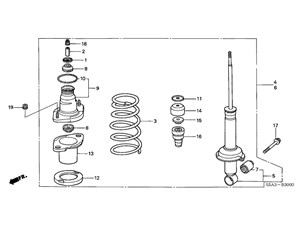 2002 Honda Civic Shock Absorber