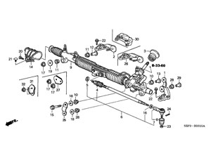 01-05 Honda Civic Tie Rod