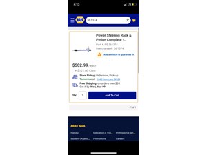 2004- 2008 Acura TSX Power Steering Rack & pinion