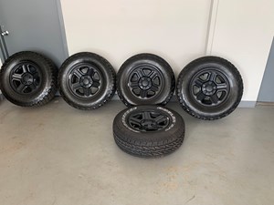 2017 Jeep Wrangler  set of rims and Tires